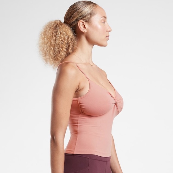 NWT Athleta Powervita twist top in size small. Palermo pink - Picture 3 of 4